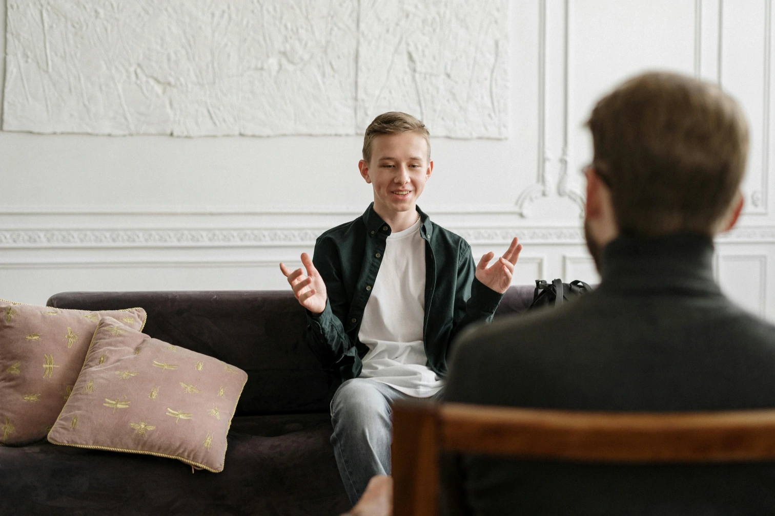Child receiving developmental assessment and support